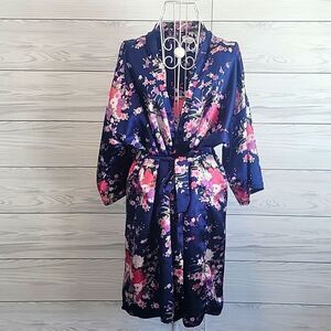 Unbranded floral print satin robe Women's Size M